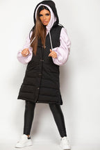 Women's Hooded Padded Gilet Vest | Black
