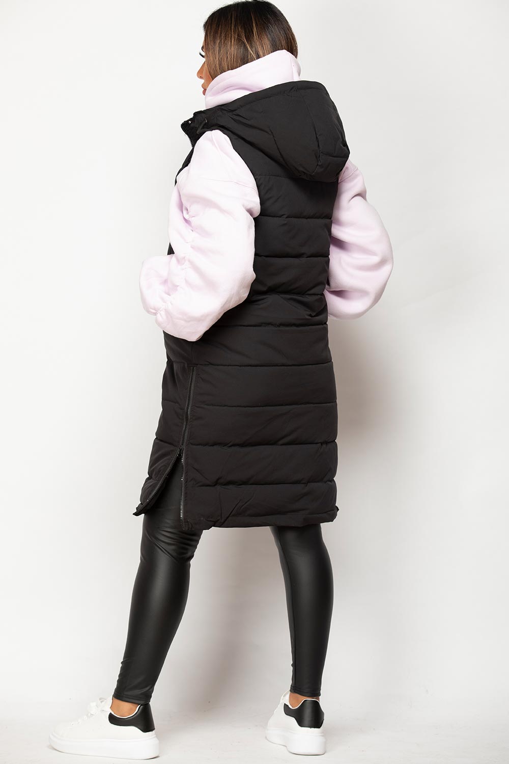 Women's Hooded Padded Gilet Vest | Black