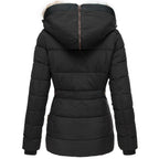 Women's Insulated Waterproof Winter Puffer Jacket with Faux Fur Hood - Tailored Fit