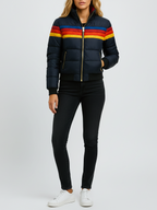Retro Striped Inusulated Puffer Jacket