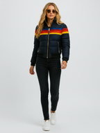 Retro Striped Inusulated Puffer Jacket