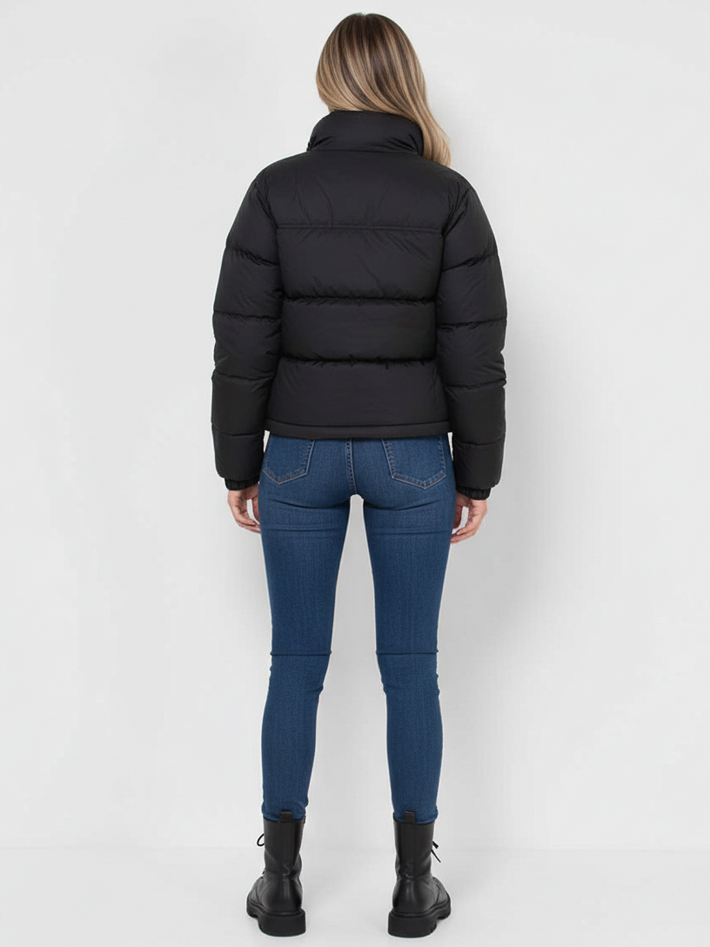 Women's Warm Puffer Jacket with Insulation, Black