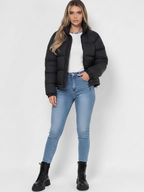 Women's Warm Puffer Jacket with Insulation, Black