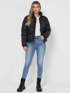 Women's Warm Puffer Jacket with Insulation, Black