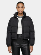 Women's Warm Puffer Jacket with Insulation, Black