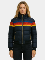 Retro Striped Inusulated Puffer Jacket