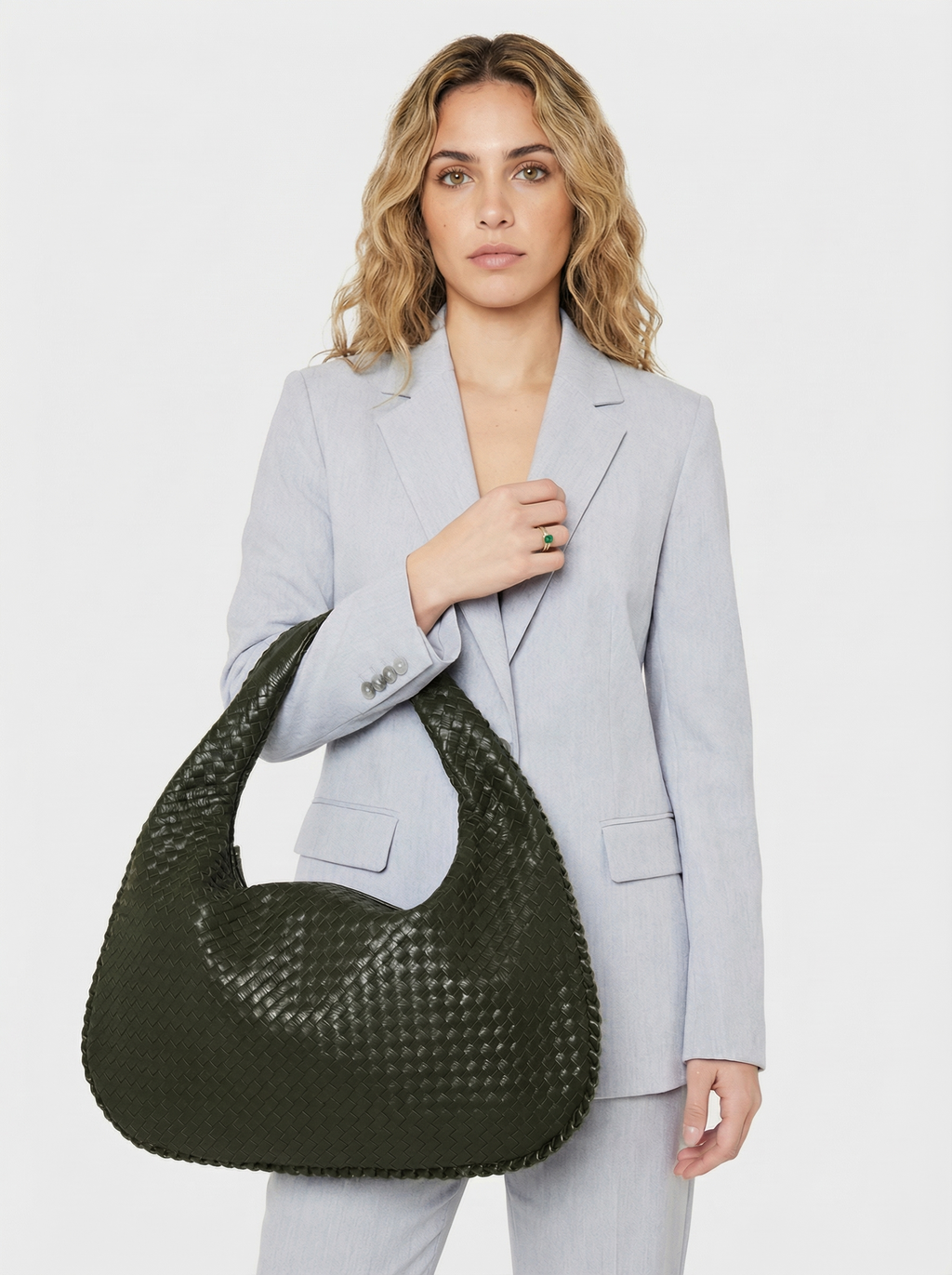 Vegan Leather Everyday Shoulder Bag | Green